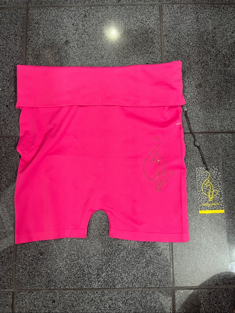 Baby Phat Hot Pink Fold-Over Waist Shorts